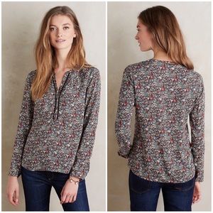 Anthropologie {Meadow Rue} Floral ‘Luana’ Blouse